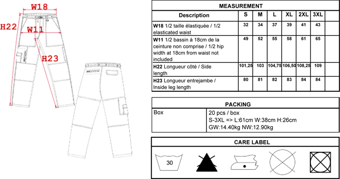 Pantalon kariban - K784 - SAFARI PANTS